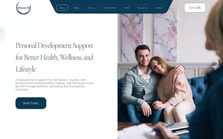 Ekrānuzņēmums no attune-in.com