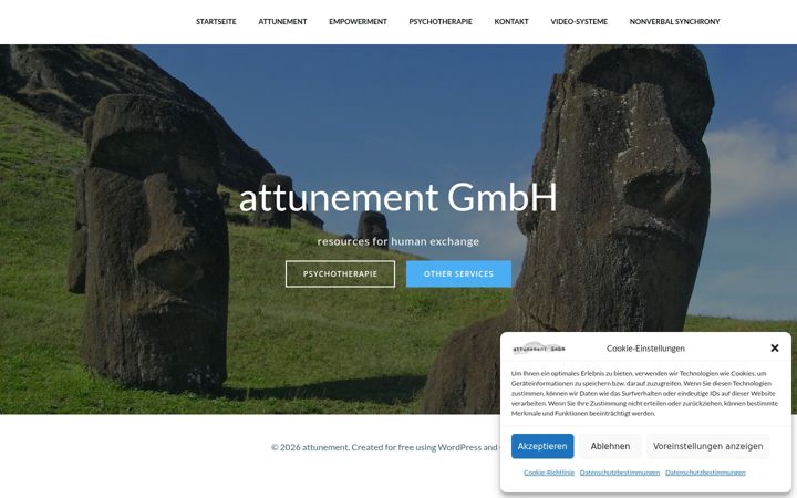 Screenshot of attunement.ch