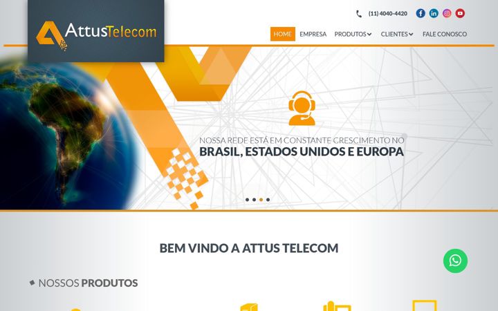 Screenshot of attustelecom.com.br