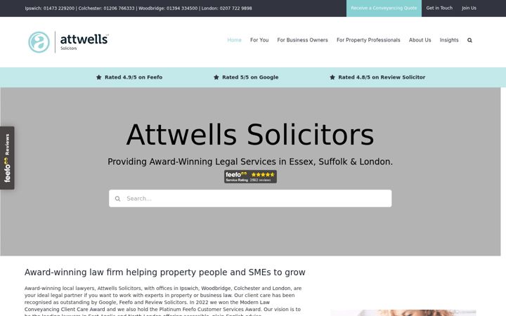 Screenshot of attwells.com