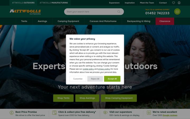 Screenshot van attwoolls.co.uk