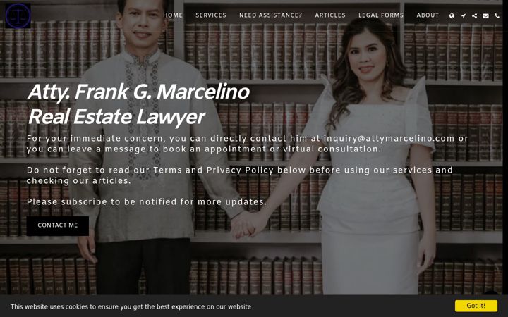 Screenshot of attymarcelino.com
