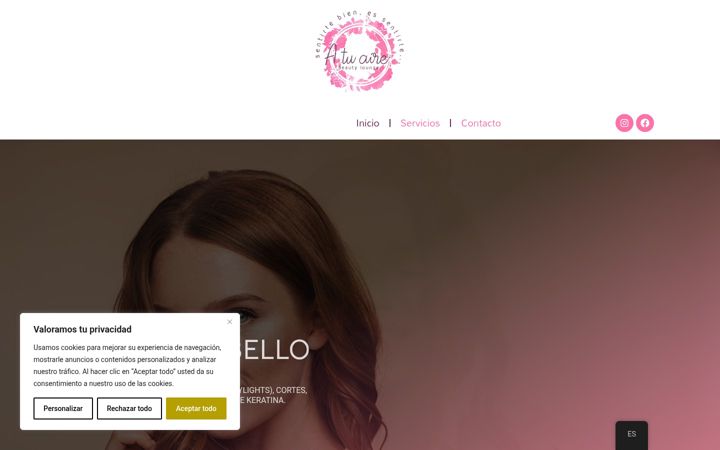 Screenshot of atuairebilbao.es