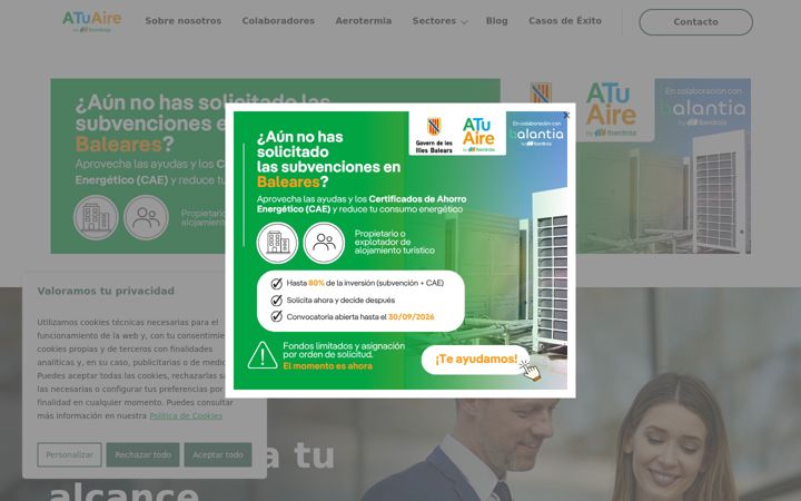 Screenshot of atuaireclima.es