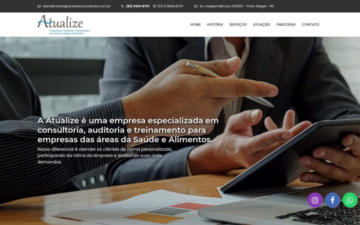 Screenshot of atualizeconsultoria.com.br