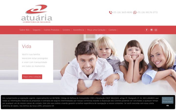 Screenshot of atuariaseguros.com.br