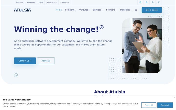 Screenshot of atulsia.com