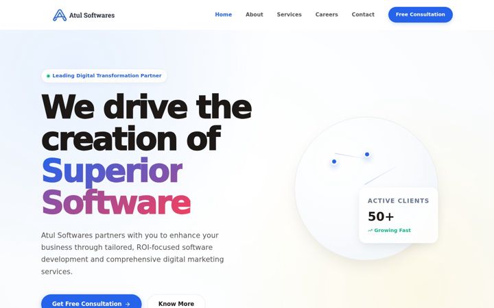 Screenshot of atulsoftwares.com