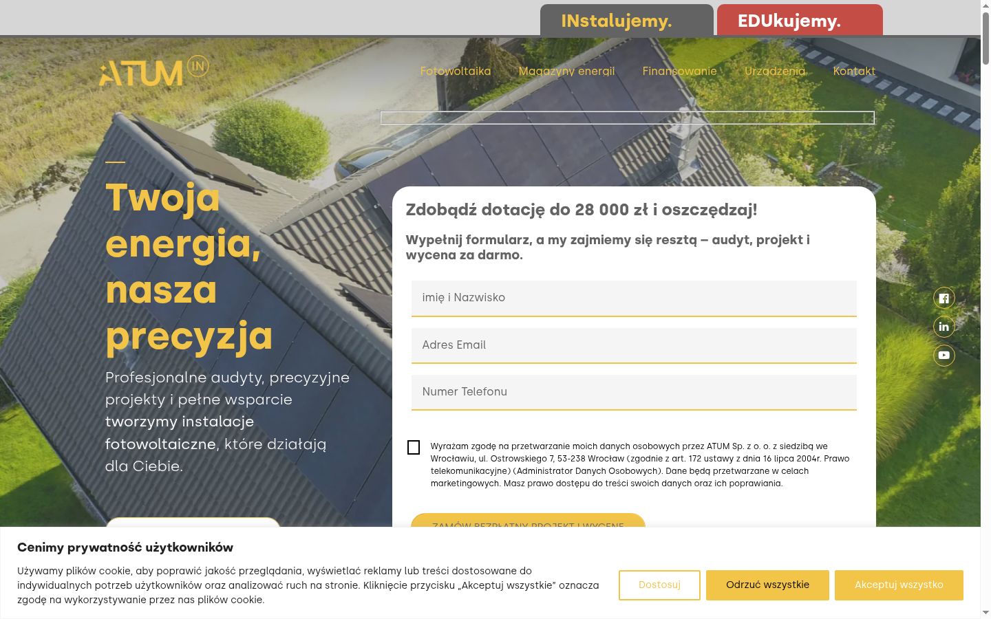 Kuvakaappaus suostumusbannerista, joka näytettiin ennen mitään vuorovaikutusta