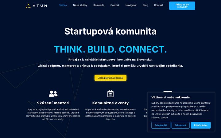 Kuvakaappaus sivustosta atum.sk