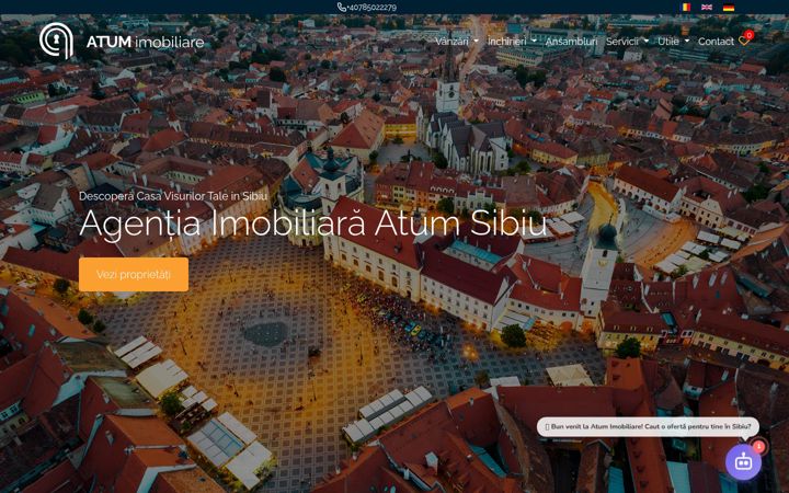 Kuvakaappaus sivustosta atumimobiliare.ro