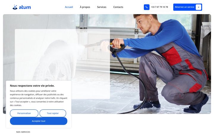 Kuvakaappaus sivustosta atumm.fr