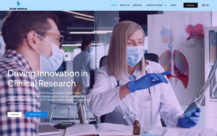 Screenshot of atummedicalresearch.com
