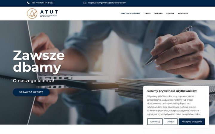 Screenshot του atut-biurorachunkowe.pl