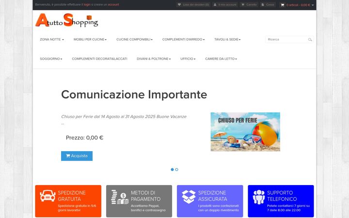 Screenshot of atuttoshopping.com