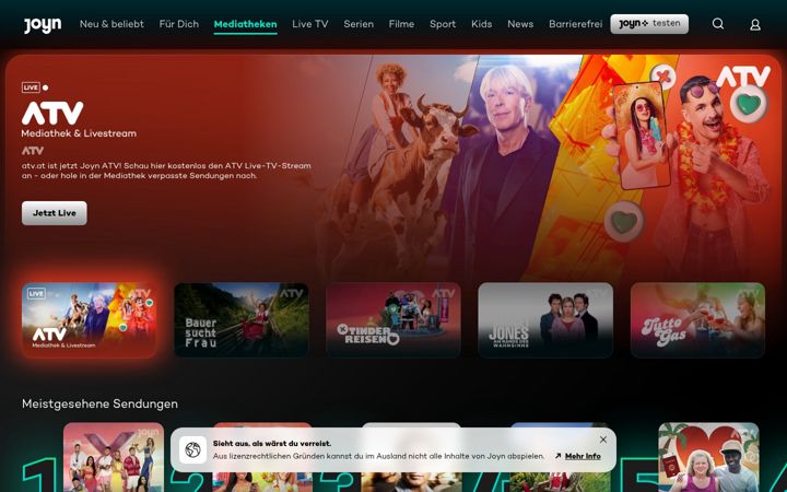 Screenshot of atv.at