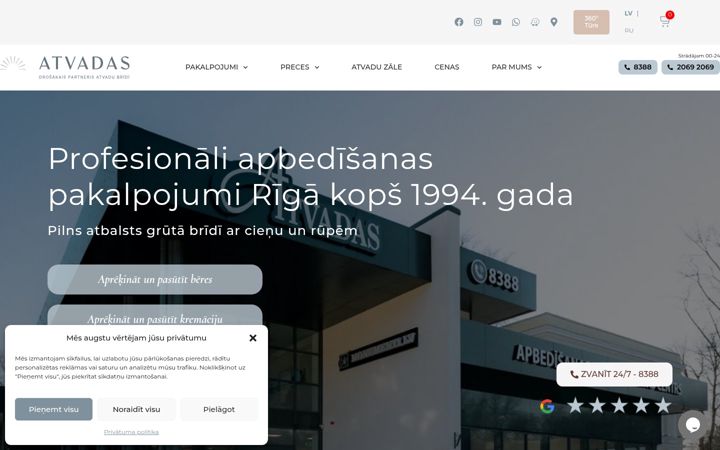 Ekrānuzņēmums no atvadas.lv