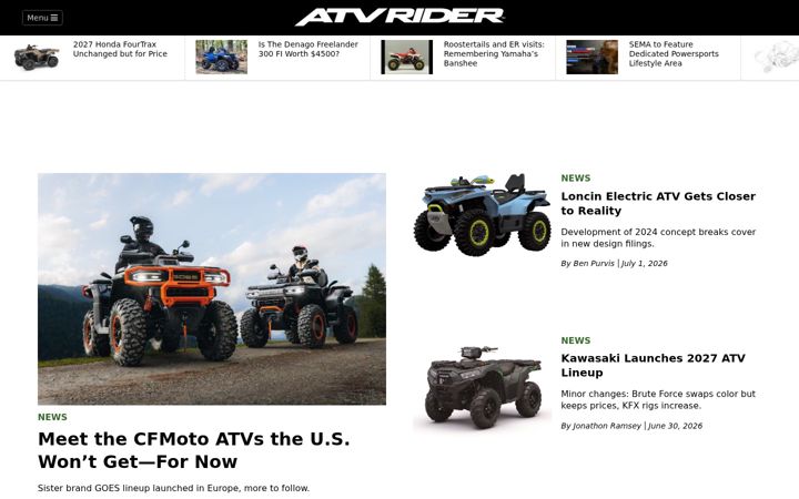 Screenshot of atvrider.com