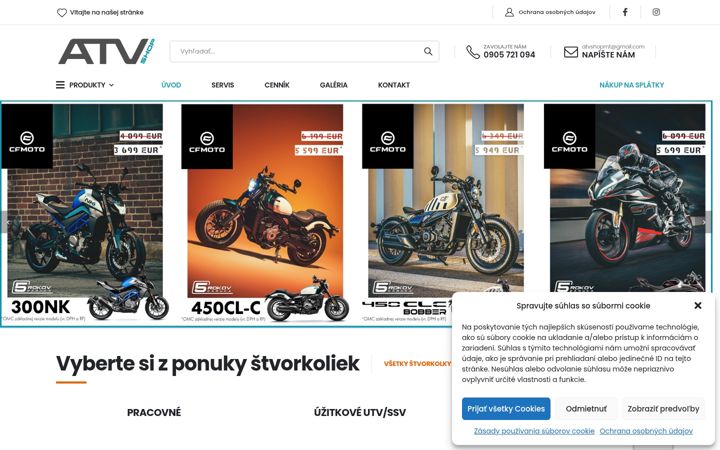 Screenshot of atvshop.sk