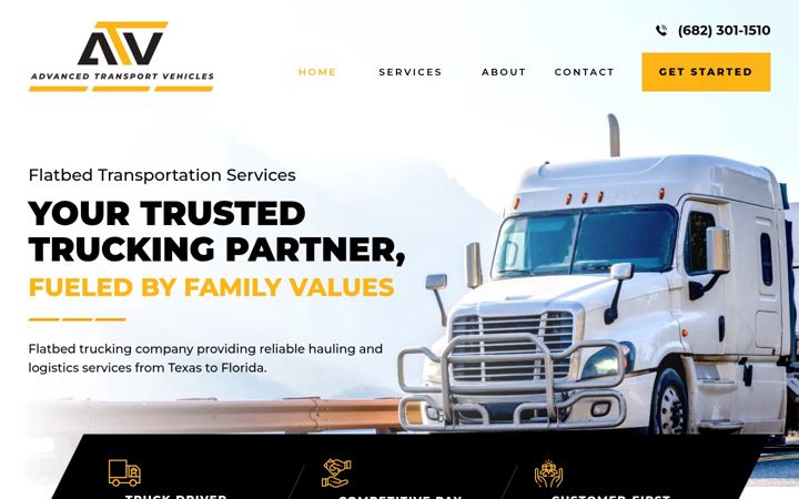 Screenshot of atvtrucking.com