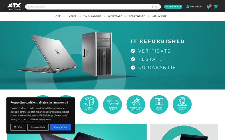 Zrzut ekranu atxcomputers.ro