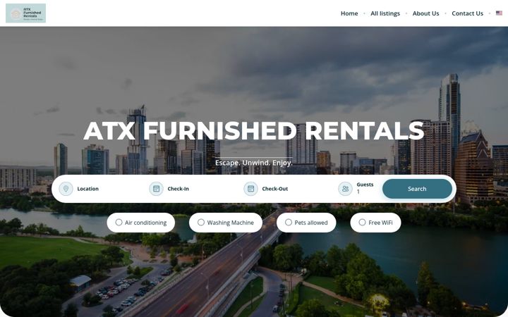 Zrzut ekranu atxfurnishedrentals.com