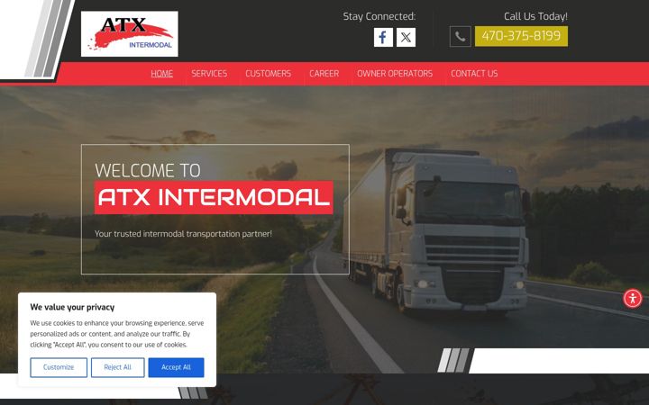 Screenshot of atxintermodal.com