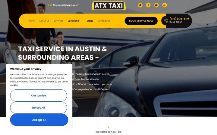 Ekrānuzņēmums no atxtaxi.com