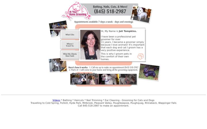 Screenshot of atyourhomegrooming.com