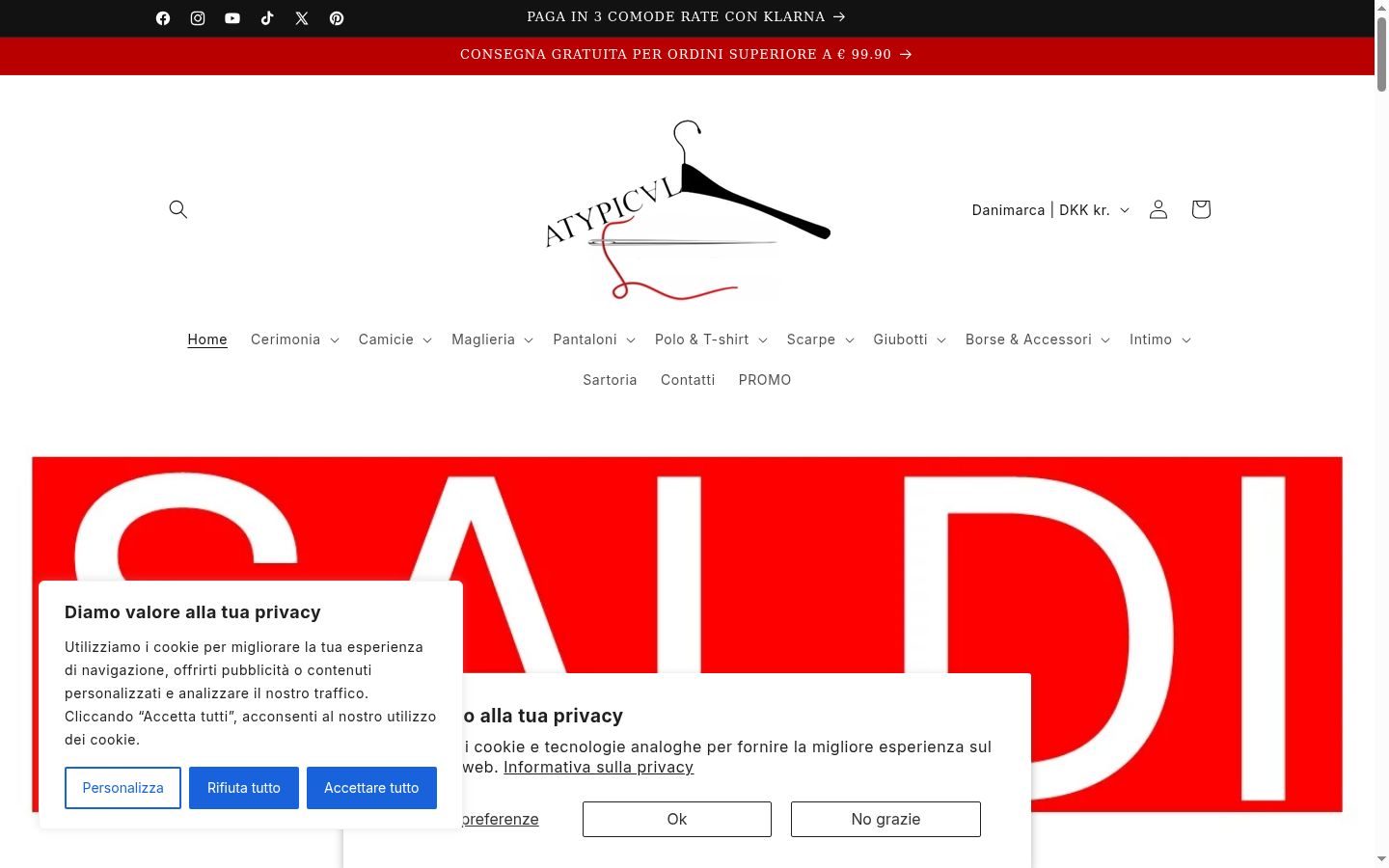 Capture d'écran de la bannière de consentement affichée avant toute interaction