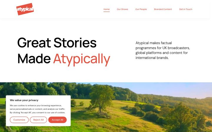 Screenshot of atypicalmedia.co.uk