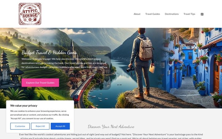Screenshot of atypicvoyage.com