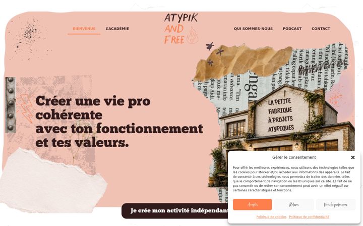 Екранна снимка на atypikandfree.com