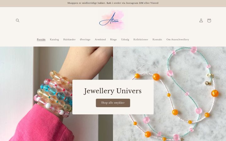 Screenshot of atzenjewellery.com