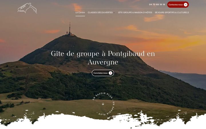 Screenshot του au-centre-des-volcans.fr