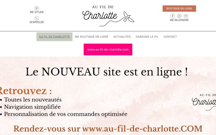 Snímek obrazovky au-fil-de-charlotte.fr