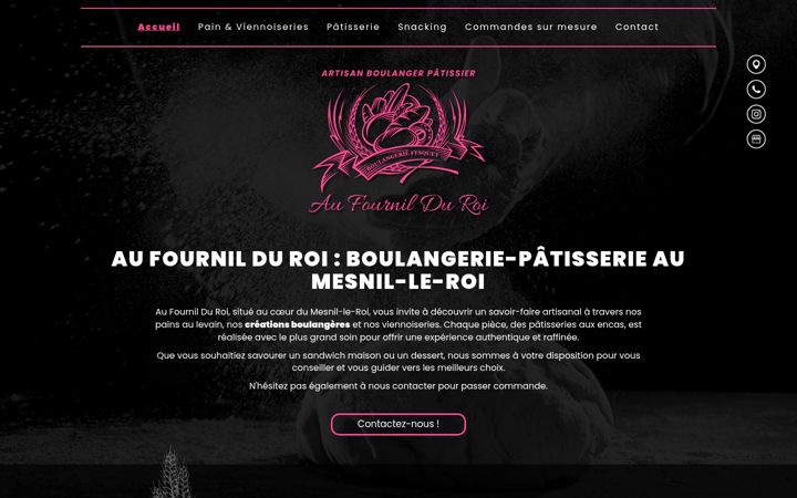 Snímek obrazovky au-fournil-du-roi.fr