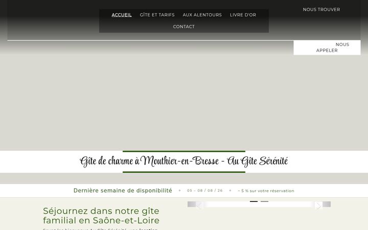 Snímek obrazovky au-gite-serenite.fr