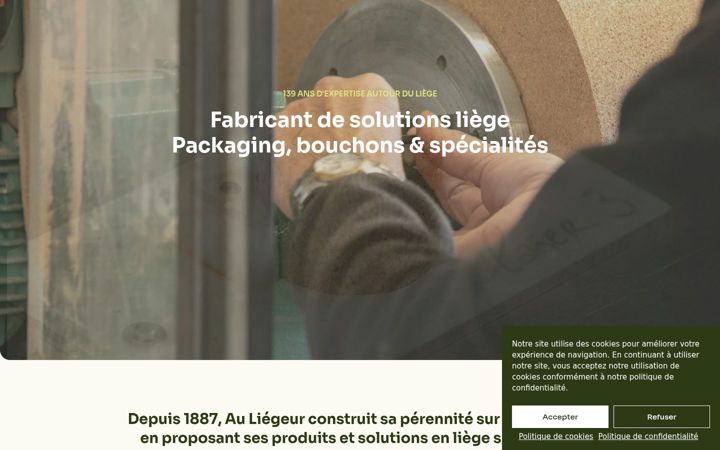 Screenshot of au-liegeur.com
