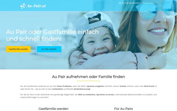 Screenshot of au-pair.at