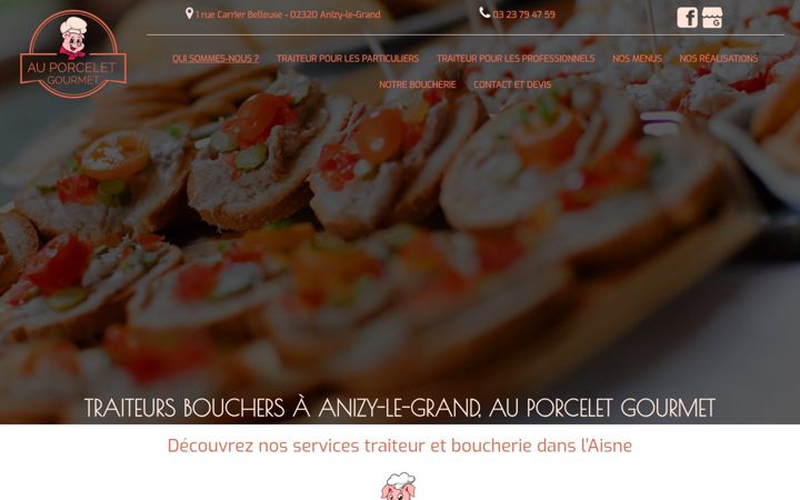 Screenshot του au-porcelet-gourmet.fr
