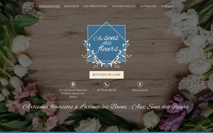 Screenshot του au-sens-des-fleurs.fr