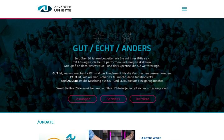 Screenshot of au.de