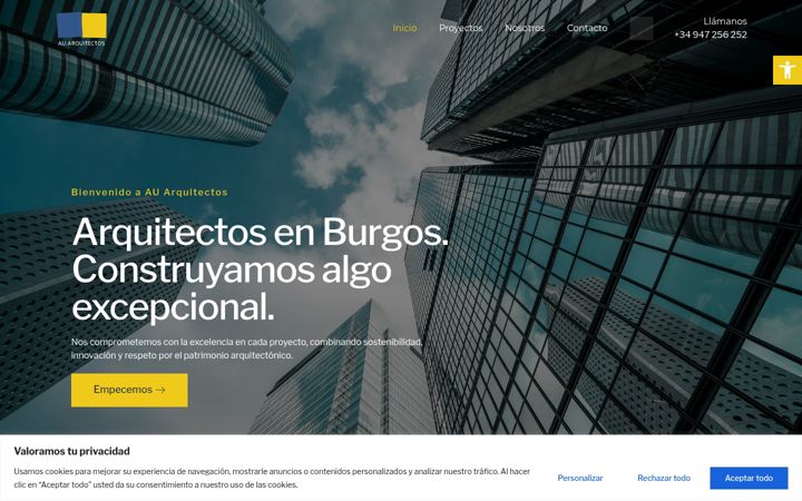 Screenshot of auarquitectos.com