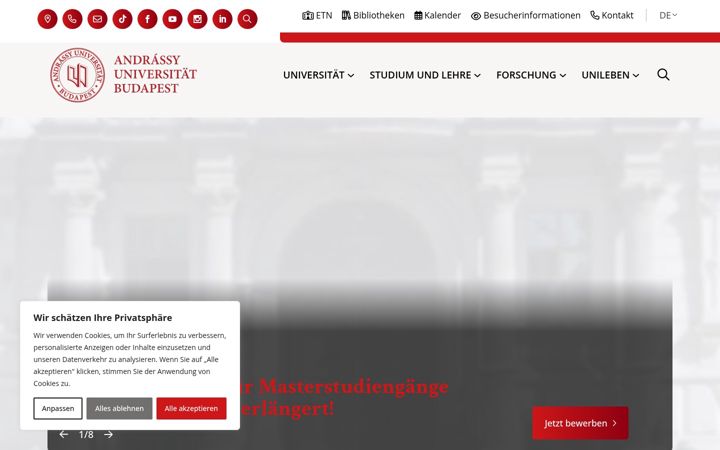 Screenshot of aub.eu