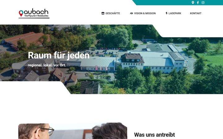 Kuvakaappaus sivustosta aubach-waldsolms.de