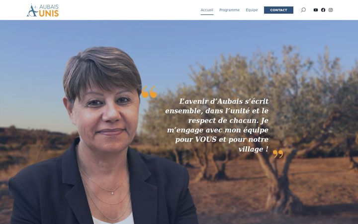 Screenshot of aubais-unis.fr