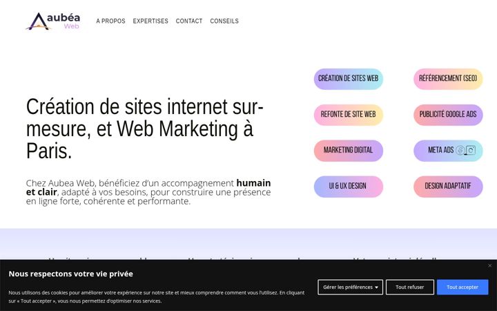 Screenshot of aubeaweb.com