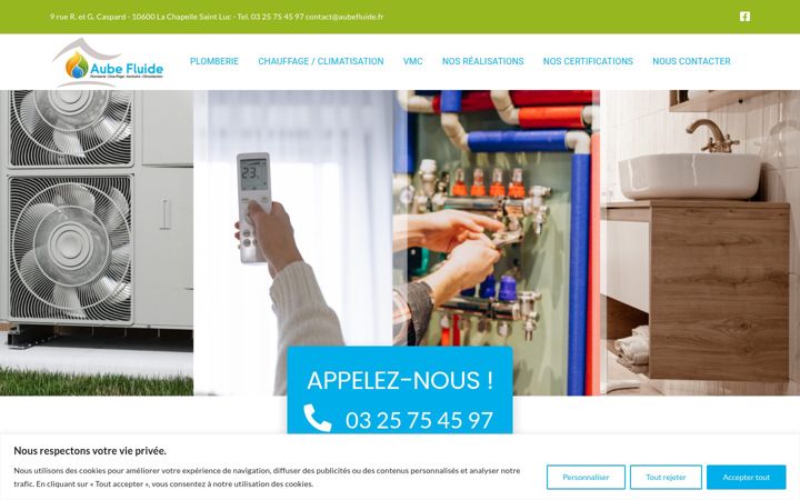 Screenshot of aubefluide.fr