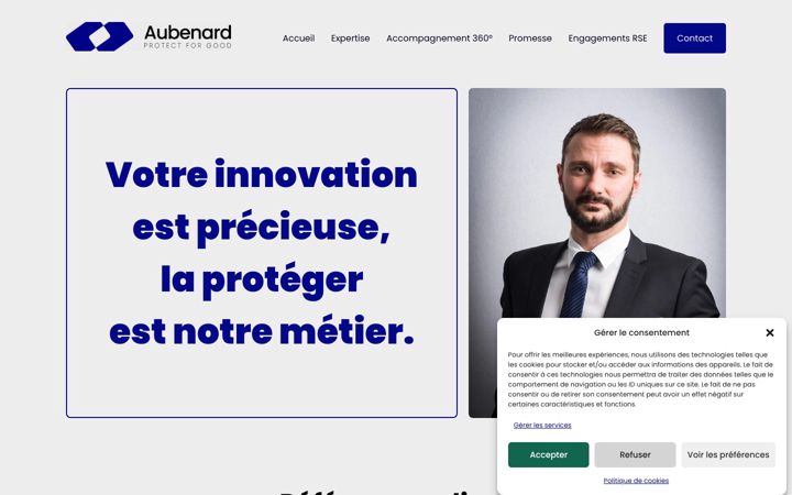 Screenshot of aubenard.fr